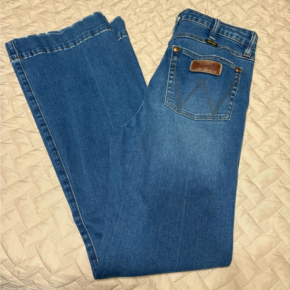 Wrangler Blue Wide Leg Flare Jeans